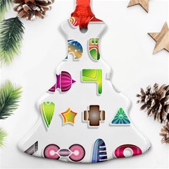 Shapes Abstract Set Pack Christmas Tree Ornament (two Sides)