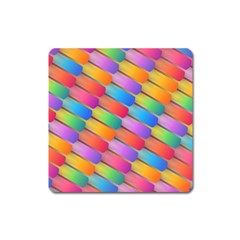 Colorful Background Abstract Square Magnet by Wegoenart