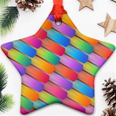 Colorful Background Abstract Star Ornament (two Sides) by Wegoenart