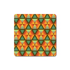 Background Triangle Abstract Golden Square Magnet by Wegoenart