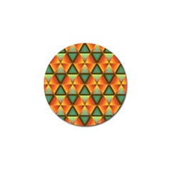 Background Triangle Abstract Golden Golf Ball Marker by Wegoenart