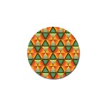 Background Triangle Abstract Golden Golf Ball Marker (4 pack) Front