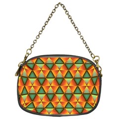 Background Triangle Abstract Golden Chain Purse (one Side) by Wegoenart