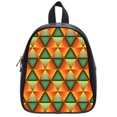 Background Triangle Abstract Golden School Bag (small) by Wegoenart