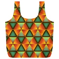 Background Triangle Abstract Golden Full Print Recycle Bag (xl) by Wegoenart