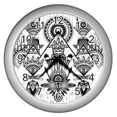 Ancient Parade Ancient Civilization Wall Clock (silver) by Wegoenart