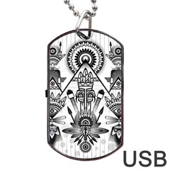 Ancient Parade Ancient Civilization Dog Tag Usb Flash (one Side) by Wegoenart