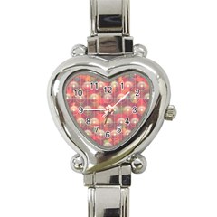 Colorful Background Abstrac Pattern Heart Italian Charm Watch by Wegoenart