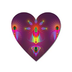 Abstract Bright Colorful Background Heart Magnet by Wegoenart