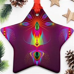 Abstract Bright Colorful Background Star Ornament (two Sides) by Wegoenart