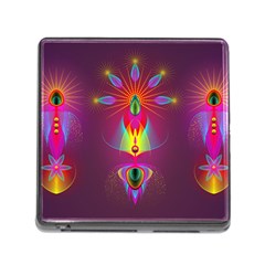 Abstract Bright Colorful Background Memory Card Reader (square 5 Slot) by Wegoenart