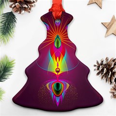 Abstract Bright Colorful Background Christmas Tree Ornament (two Sides) by Wegoenart