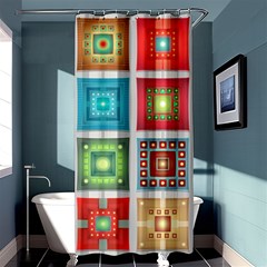 Tiles Pattern Background Colorful Shower Curtain 36  X 72  (stall)  by Wegoenart