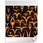 Stylised Horns Black Pattern Canvas 12  x 16  11.86 x15.41  Canvas - 1