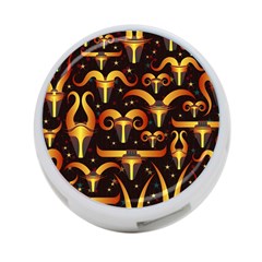 Stylised Horns Black Pattern 4-port Usb Hub (two Sides) by Wegoenart