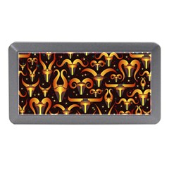 Stylised Horns Black Pattern Memory Card Reader (mini) by Wegoenart