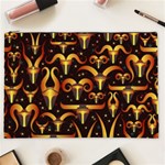 Stylised Horns Black Pattern Cosmetic Bag (XXL) Front