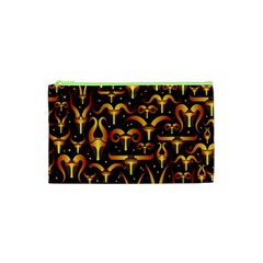 Stylised Horns Black Pattern Cosmetic Bag (xs)