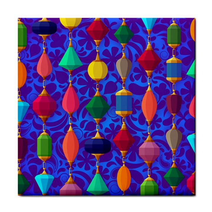 Colorful Background Stones Jewels Tile Coasters