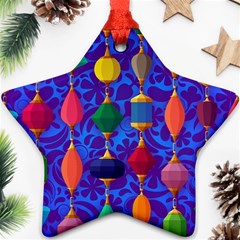 Colorful Background Stones Jewels Ornament (star) by Wegoenart