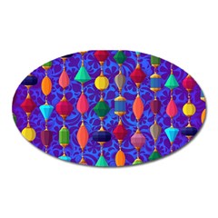 Colorful Background Stones Jewels Oval Magnet by Wegoenart