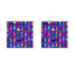 Colorful Background Stones Jewels Cufflinks (square) by Wegoenart