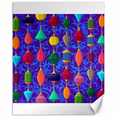 Colorful Background Stones Jewels Canvas 11  X 14  by Wegoenart