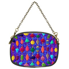 Colorful Background Stones Jewels Chain Purse (one Side)