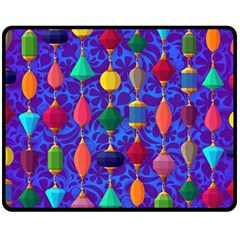 Colorful Background Stones Jewels Double Sided Fleece Blanket (medium)  by Wegoenart