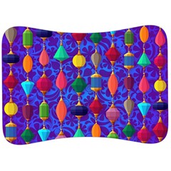 Colorful Background Stones Jewels Velour Seat Head Rest Cushion by Wegoenart