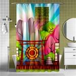 Zen Garden Japanese Nature Garden Shower Curtain 48  x 72  (Small)  Curtain(48  X 72 ) - 42.18 x64.8  Curtain(48  X 72 )