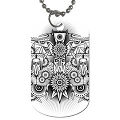 Forest Patrol Tribal Abstract Dog Tag (one Side) by Wegoenart