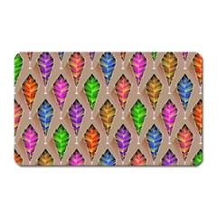 Abstract Background Colorful Leaves Magnet (rectangular) by Wegoenart