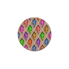 Abstract Background Colorful Leaves Golf Ball Marker by Wegoenart