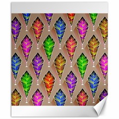 Abstract Background Colorful Leaves Canvas 8  X 10  by Wegoenart