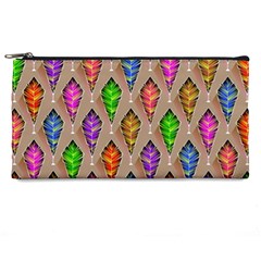 Abstract Background Colorful Leaves Pencil Cases by Wegoenart