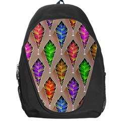 Abstract Background Colorful Leaves Backpack Bag by Wegoenart