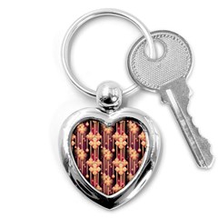 Seamless Pattern Pattern Key Chains (heart)  by Wegoenart