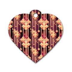 Seamless Pattern Pattern Dog Tag Heart (two Sides) by Wegoenart