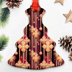 Seamless Pattern Pattern Christmas Tree Ornament (two Sides) by Wegoenart