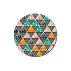 Abstract Geometric Triangle Shape Magnet 3  (round) by Wegoenart