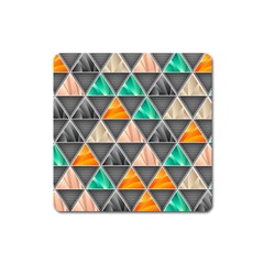 Abstract Geometric Triangle Shape Square Magnet by Wegoenart