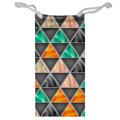 Abstract Geometric Triangle Shape Jewelry Bag by Wegoenart