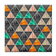 Abstract Geometric Triangle Shape Face Towel