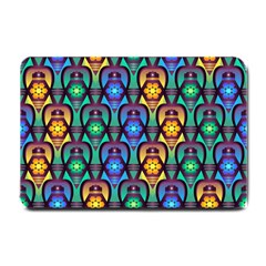 Pattern Background Bright Blue Small Doormat  by Wegoenart