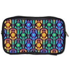 Pattern Background Bright Blue Toiletries Bag (one Side)