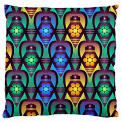 Pattern Background Bright Blue Large Flano Cushion Case (two Sides) by Wegoenart