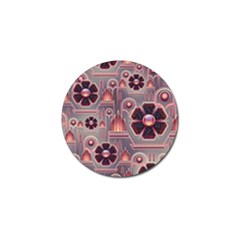 Background Floral Flower Stylised Golf Ball Marker by Wegoenart