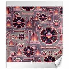 Background Floral Flower Stylised Canvas 20  X 24 