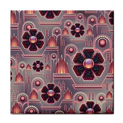 Background Floral Flower Stylised Face Towel